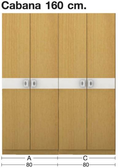 ตู้เสื้อผ้า "คาบาน่า-2" 160 ซม.